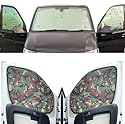 Thermo-Jalousien Kombatibel Mit Peugeot Expert (2007-2016)(Komplettset MWB + Heckklappe) Rückenfarbe in Tarnfarbe, Reversibel und Thermisch