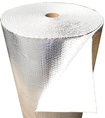 SmartBUBBLE- 48" x100ft Reflective Insulation roll, Double Bubble Radiant Barrier, Thermal Insulation Shield - 5/16" Double Bubble - Reflective / White