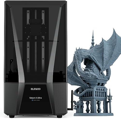 ELEGOO Saturn 3 Ultra MSLA 3D Printer with 10" 12K Monochrome LCD, Wi-Fi Transfer, ACF Release Liner Film, Desktop Resin 3D Printer with Large Printing Size of 8.62x4.84x10.24in