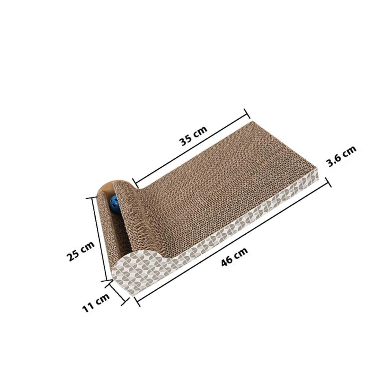 BESTonZON Tiragraffi in Cartone Ondulato per Gatti con Palline Colorate all Interno Erba Gatta Biologica per Attrarre Gatti e Gattini Sicuro e Resistente per Graffiare e Proteggere Le Unghie