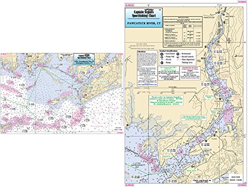 Captain Segull Inshore Little Narragansett Bay/Pawcatuck River, Fishing Nautical Chart