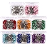 CCINEE 1000PCS Multicolor Straight Pins Quilting Pearl Sewing Pins Head Pins for Wedding and Other C