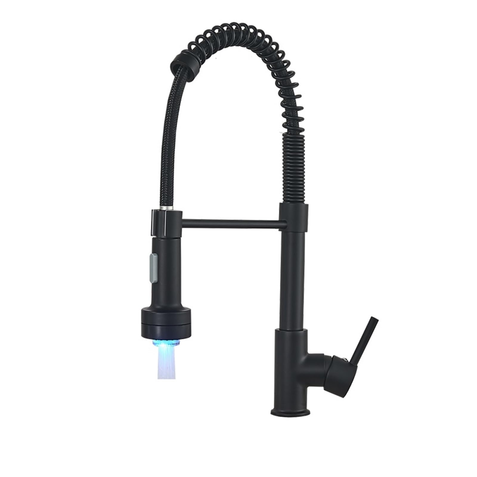 Grifo de cocina LED negro en encimera para renovar tu isla y fregar con comodidad