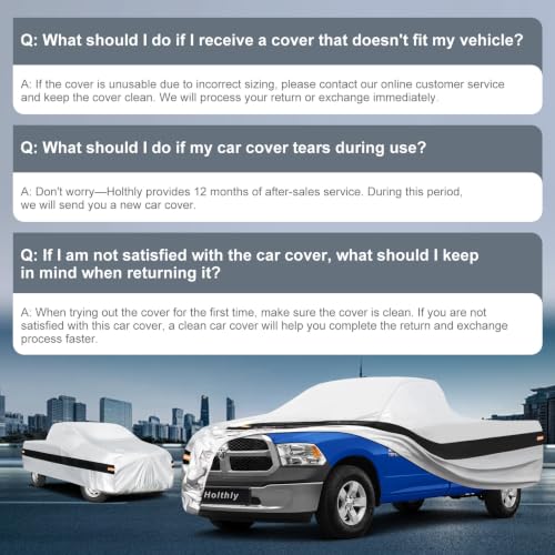 Image of 10 Layers Truck Cover Waterproof All Weather Custom Fit for Ford /Ram /Chevrolet Regular Cab Long Bed, Outdoor Full Exterior Pickup Car Cover for Automobiles Sun Rain Snow Ice Protection. Sliver