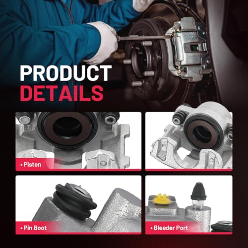 Image of BDFHYK 18-4339 18-4340 Front Disc Brake Caliper Assembly Compatible with Jeep Cherokee /Grand Cherokee /Comanche /Grand Wagoneer /Wagoneer /Wrangler /TJ 1990-2006 2.4L 2.5L 4.0L 4.2L 5.2L 5.9L l4 l6 V8 2pcs