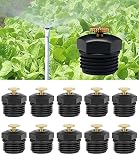 Yulaiyoen 10 Pcs Garden Irrigation Misting Nozzles 1/2" Adjustable Garden Lawn Watering 360° Misting
