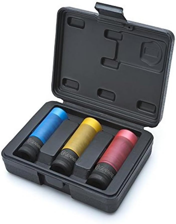 GEARWRENCH 3 Pc. 1/2" Drive High-Strength Wheel Protector Impact Socket Set, Metric - 84946