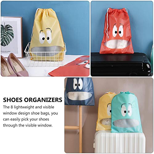 NICEXMAS 8Pcs Sacos Organizadores de Sapatos de Viagem à Prova de Poeira Eva Não Tecido Com Cordão T