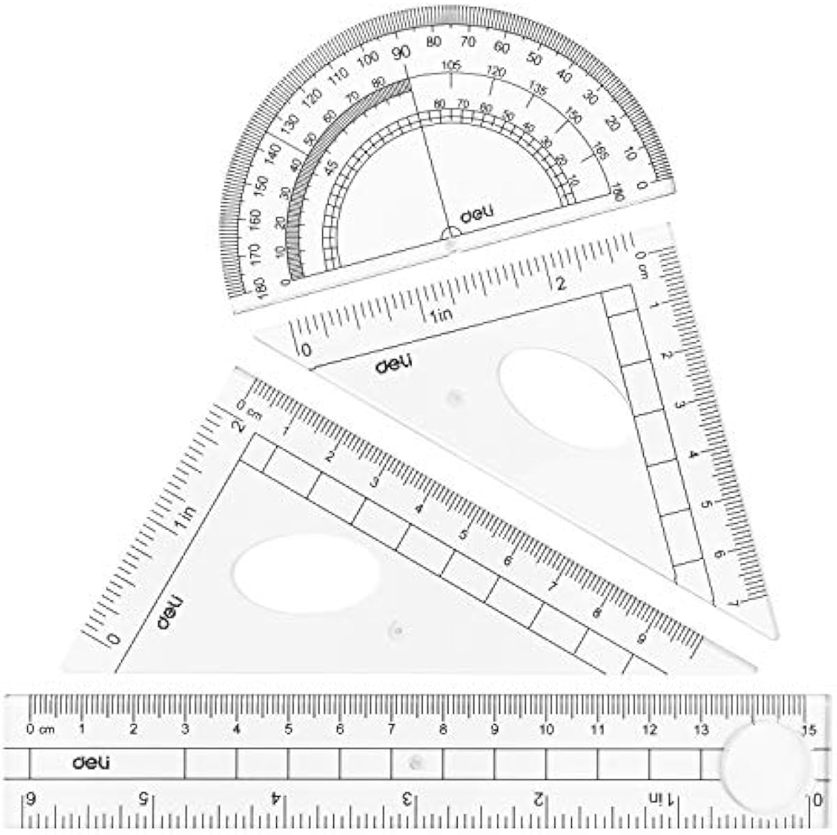 販促キング Deli 算数幾何学ツールプラスチッククリア定規セット 正方形セット 定規と分度器付き 4ピース 安い 価格 Sakkho Eu 販促キング Deli 算数幾何学ツールプラスチッククリア定規セット 正方形セット 定規と分度器付き 4ピース 安い 価格 Sakkho Eu