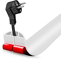 Vista 94 de Cubierta autoadhesiva para cables de suelo, gestión de cables de 3.3 pies, protector de tira de extensión para cables, evita tropiezos de cables