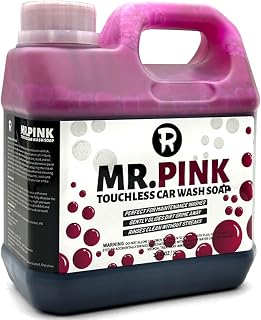 Touchless Pre-Wash Soap,Car Foam Shampoo Hydrophobic SiO2 Sealant Spray | Water-Activated Coating, Safe Wax Ceramic Protection, Streak-Free Shine for Auto Detailing (Pink Touchless Pre-Wash Soap)