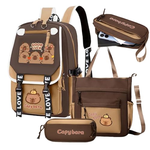 Sac à dos Capybara anti-déchirure et imperméable pour écolier