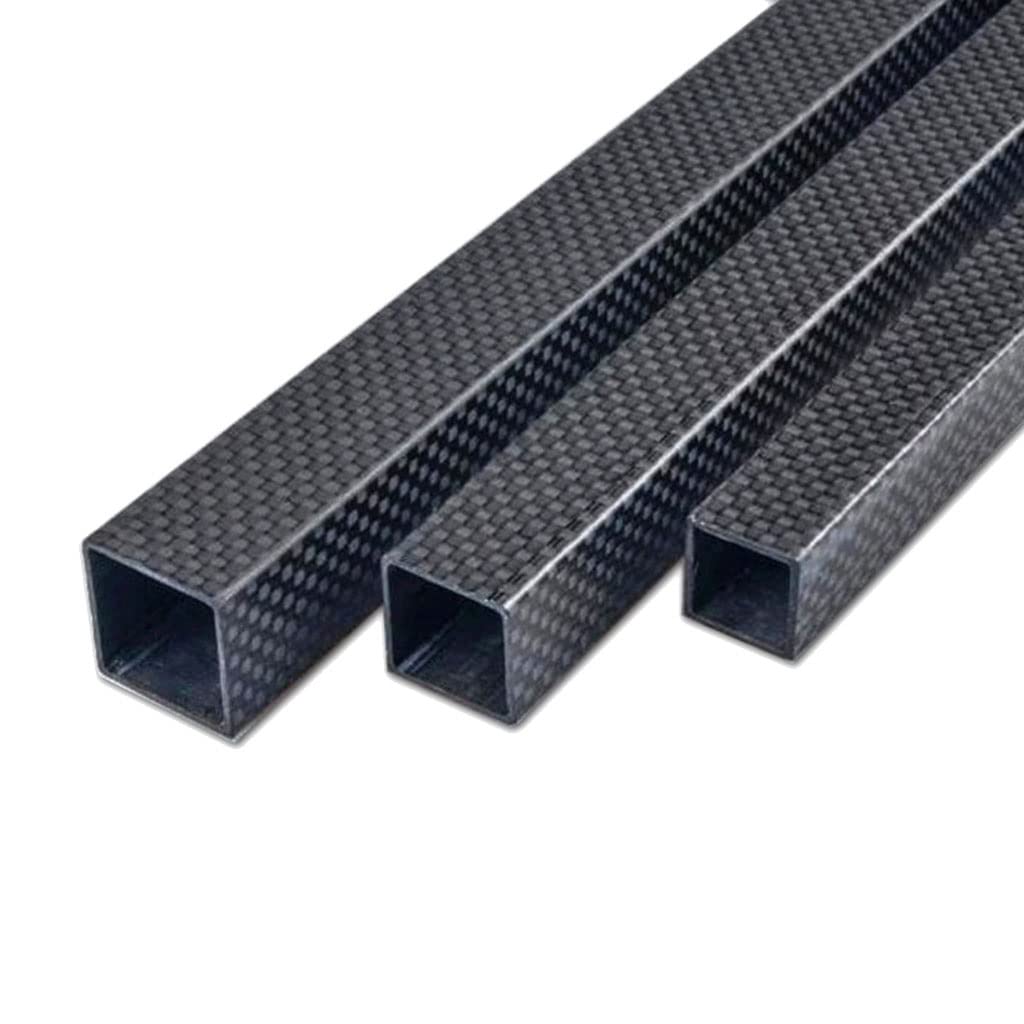 1 Pezzo Di Lunghezza 1000 Mm OD 8 10 15 18 20 22 25 30 35 40 Tubo In Fibra Carbonio, Superficie Opaca Ad Alta Resistenza Quadrato 3K(12x12x10mm Plain)