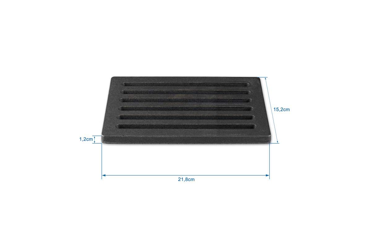 In stucbaar frameloos wandrooster 300x100mm met een vaste lamel aan de voorkant en instelbare aan de