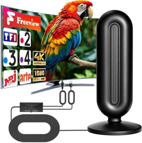Antenne TV Interieur Puissante avec Base Magnétique CSUXYD