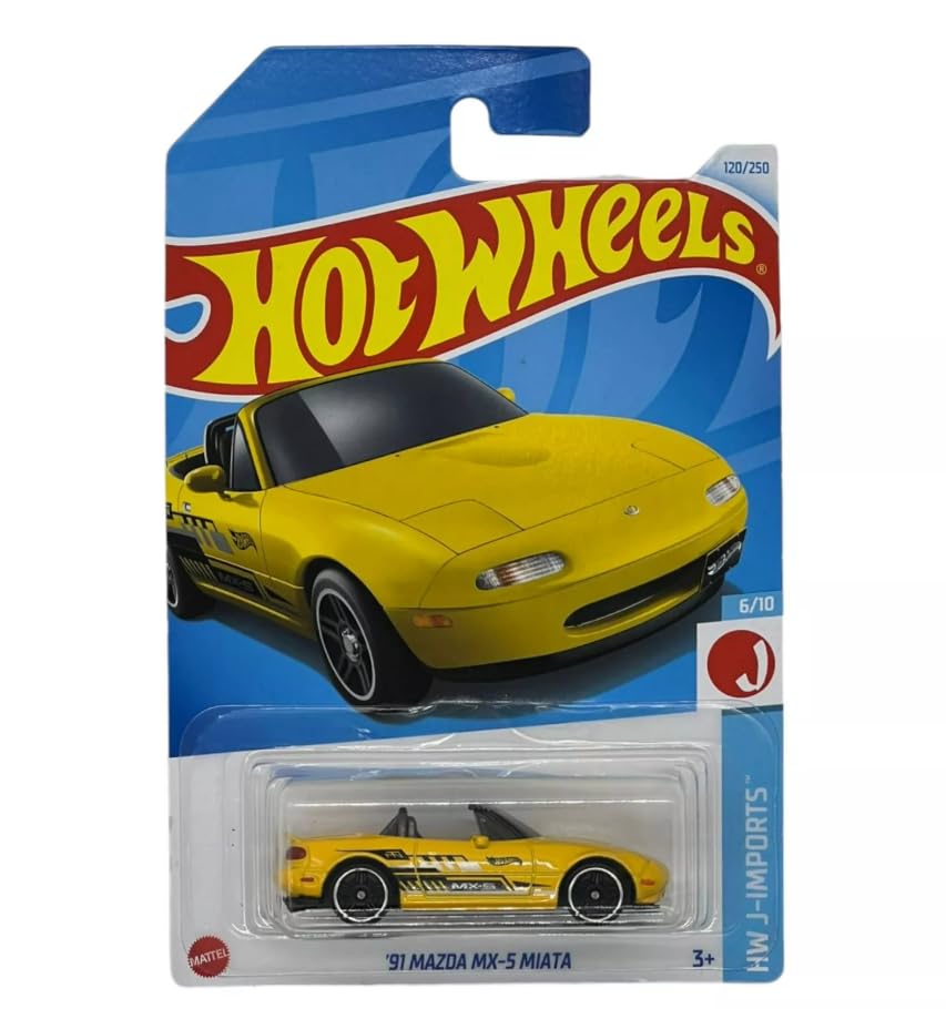 Amazon.com: Hot Wheels 91 Mazda MX-5 Miata, Yellow, HW J-Imports 6