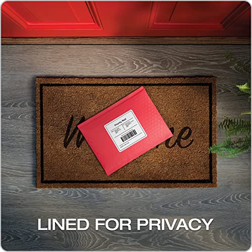 Image of Quality Park Bubble Mailers, 6 x 9 Shipping Envelopes, Water Resistant Red Poly Padded Envelopes, Redi-Strip Peel Off Closure, 50 Per Box (QUA85864)