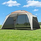 Screen House Tent 12x12ft Screen Room Mesh Gazebos w/ 2 Zipper Doors, Camping Tent Screened Canopy Shelter for...
