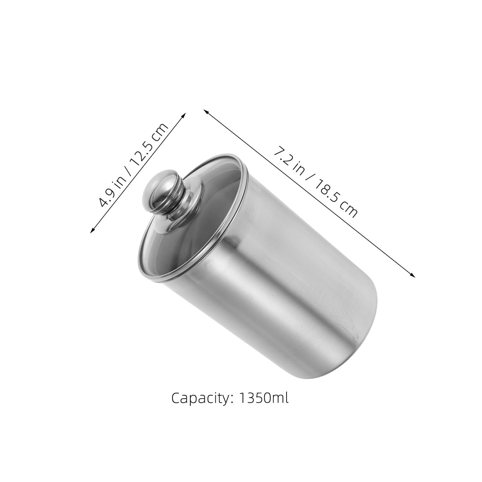 Healeved Edelstahl Vorratsdose mit Deckel, Silikondichtung, 1350ml