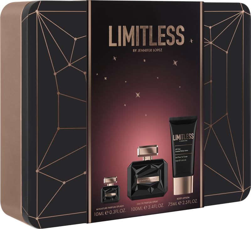 Jennifer Lopez LIMITLESS Gift Set, EDP 100ML, Body Lotion 75ML, Mini Parfum 10ML