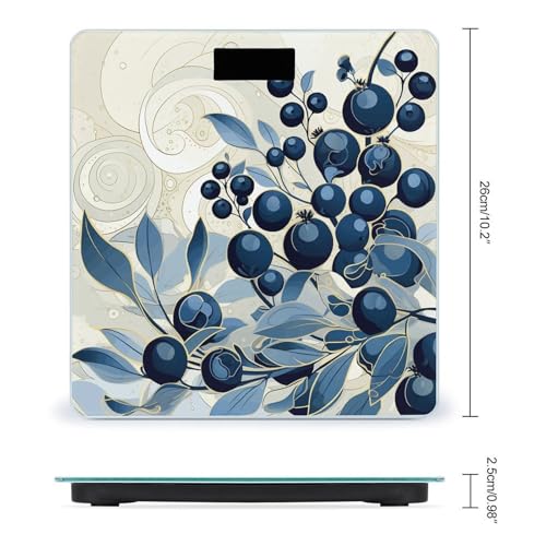 Balanza digital de baño con pantalla LCD y vidrio templado miniatura 2
