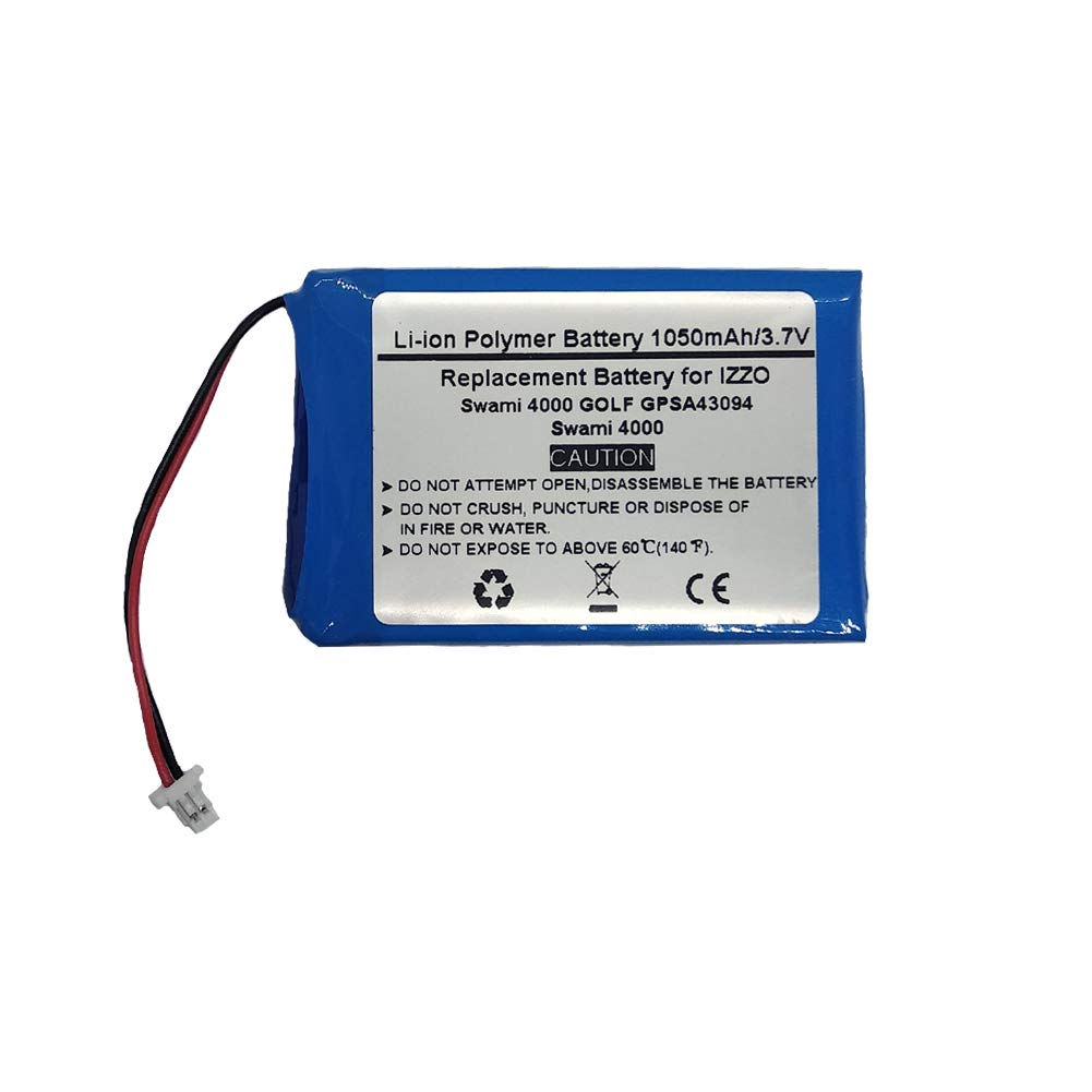 3.7V 1050mAh Replacement GPS Navigator Battery for Izzo Swami 4000, Swami 4000 Golf GPSA43094，H603450H