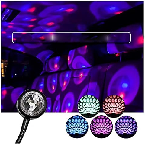 xinfok USB Mini Disco Light, USB Night Lights, Flexible Atmosphere Decorations Lamp for Bedroom, Car, Party, Ceiling and More- Plug and Play Cover
