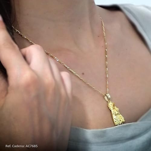 Colgante Virgen de los Desamparados oro 18k unisex 27mm