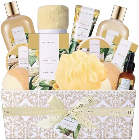 Spa Luxetique Spa Gift Basket for Women, Vanilla Bath Gift Set, 1...
