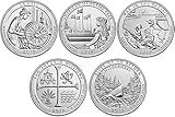 2019 D Complete Set of 5 National Park Quarters Uncirculated