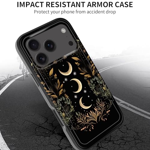 JHYYTUJTYP for iPhone 17 Pro Case,[Military Grade Drop Tested] Heavy-Duty Tough Rugged Shockproof Protective Case for iPhone 17 Pro 6.3 inch 2025,Moon Star Flowers by JHYYTUJTYP - Used condition - Image 3