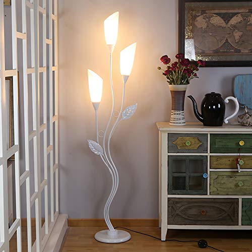 Lámpara de pie de lirio de fácil ensamblaje para iluminar rincones oscuros