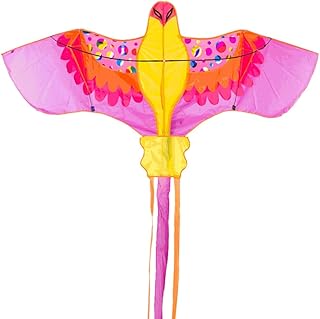 Kite for Outdoor Fire Phoenix Kite with Tail,Huge Kite with Kite String for Beginners Adults,Perfect for Outdoor Games and Activitie-Pink/Green Easy to Fly Kites Gift (Color : Pink, Size : 700M STRI