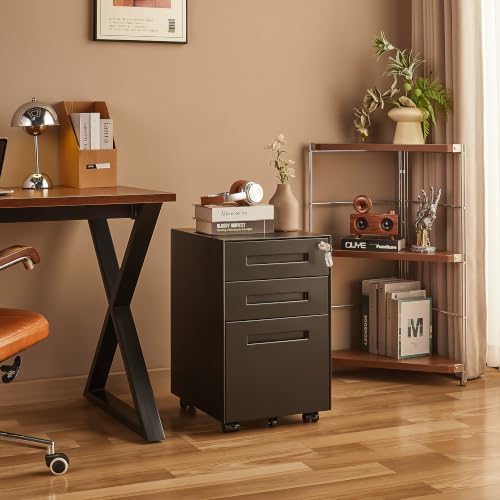 Image of Guizeeopo Fully Assembled Home Office File Cabinet with Lock