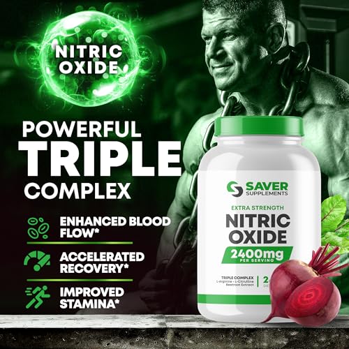 Image of Nitric Oxide Supplement 2400mg with L-Arginine, L-Citrulline and Beet Root Extract, 240 Capsules