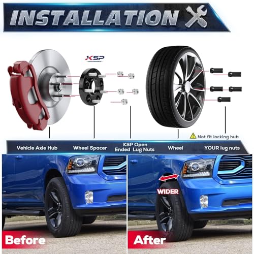 Image of KSP 5X5.5 Ram 1500 Wheel Spacer for Dodge Ram 1500 2012-2018, M14x1.5 Stud