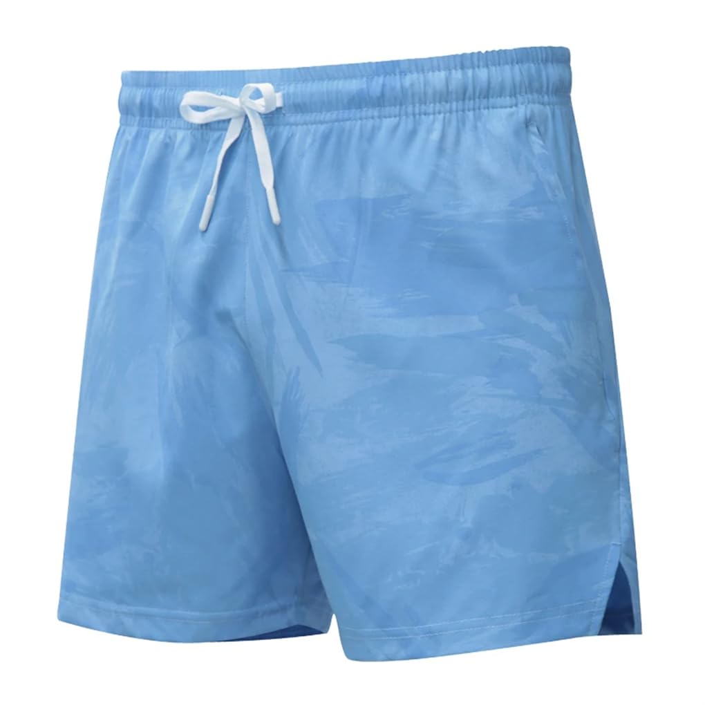 REHJJDFD Men Print Sports Shorts Gym Running Breathable Bodybuilding Bottoms Workout Shorts lightblue XL