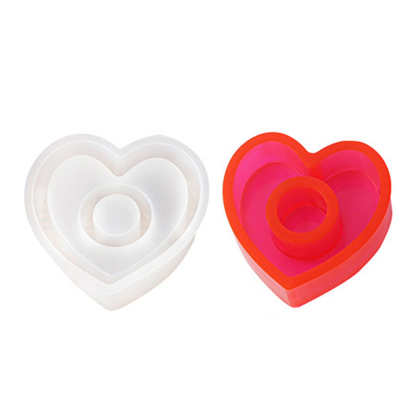 Stampo In Silicone A Forma Di Cuore Per Candele Fai Da Te – Stampi Riutilizzabili Per Gesso, Resina, Cioccolato – Regalo Creativo San Valentino - 2