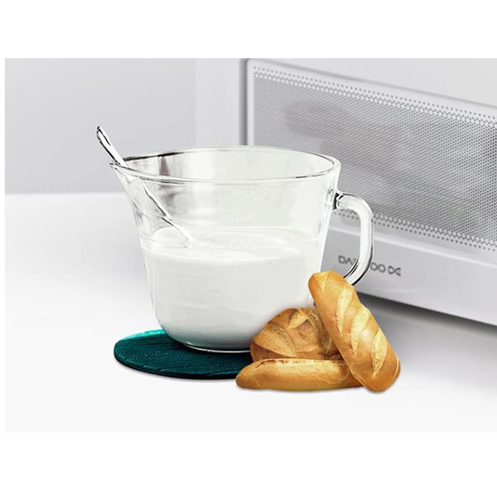 Taza medidora graduada de Gran Capacidad, Taza de Leche para Desayuno para niños, Taza de Agua para microondas Resistente al Calor de Vidrio Templado (500ml)