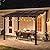 Aoxun 8' x 10' Gazebo for Patio, Gazebo Pergola with Sloped Roof, Large Wall-Mounted Heavy Duty Awnings, for Patio, Backyard, Deck