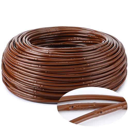 Nuanchu 298 ft 1/4-inch Drip Irrigation Tubing Hydroponics Dripline with
