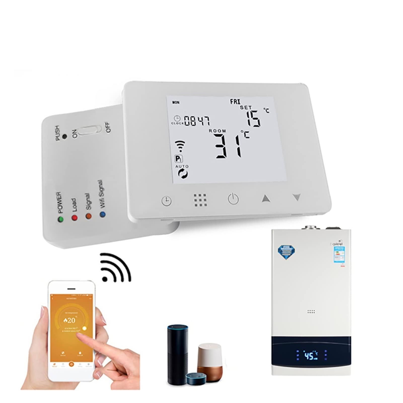 Chauffage à la télécommande WiFi pour réguler une chaudière à gaz sans fil