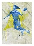 SplashArt Sport Handtuch Strandhandtuch Saunatuch Kuscheldecke Kunstvoll Handball I Sport Größe 100 x 50 cm