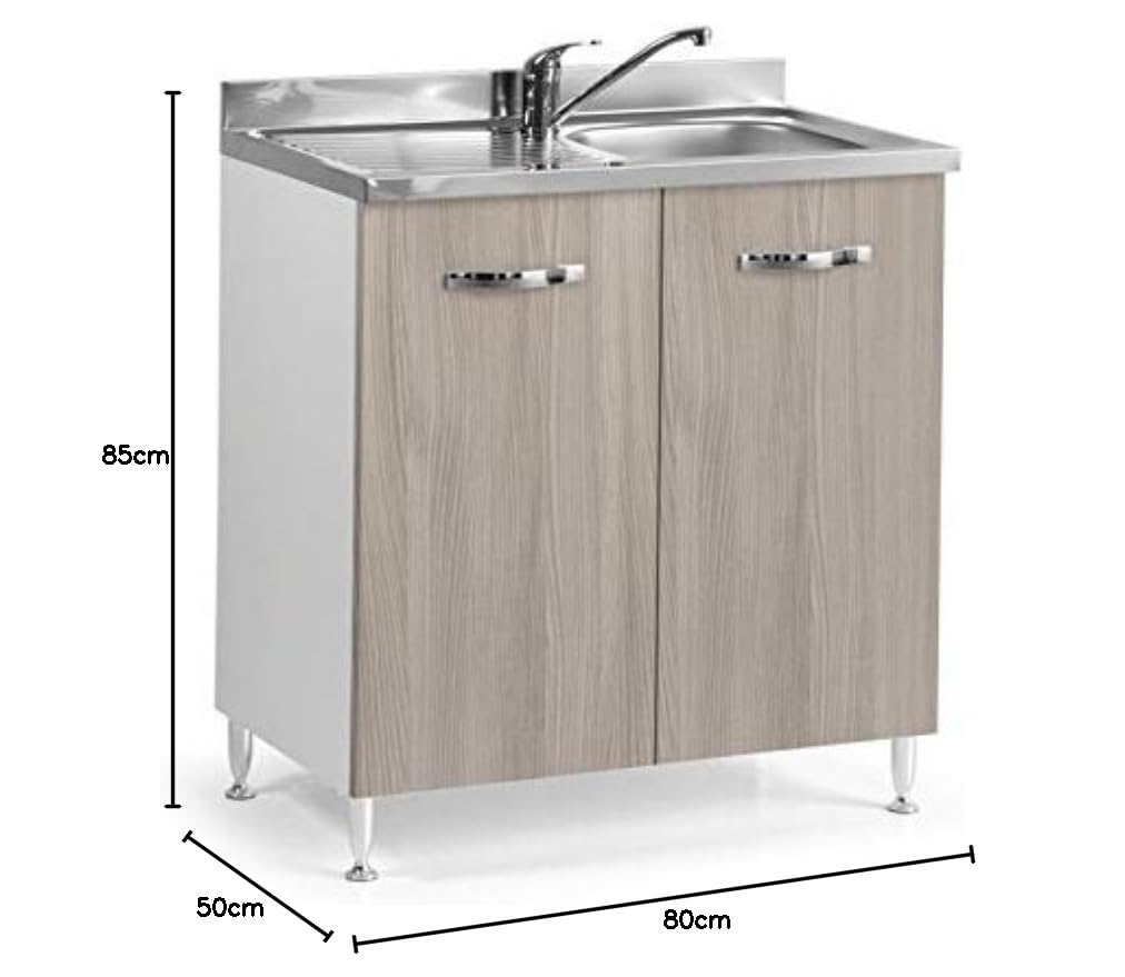 Sottolavello per cucina olmo 2 ante Cm 80x50xH 85