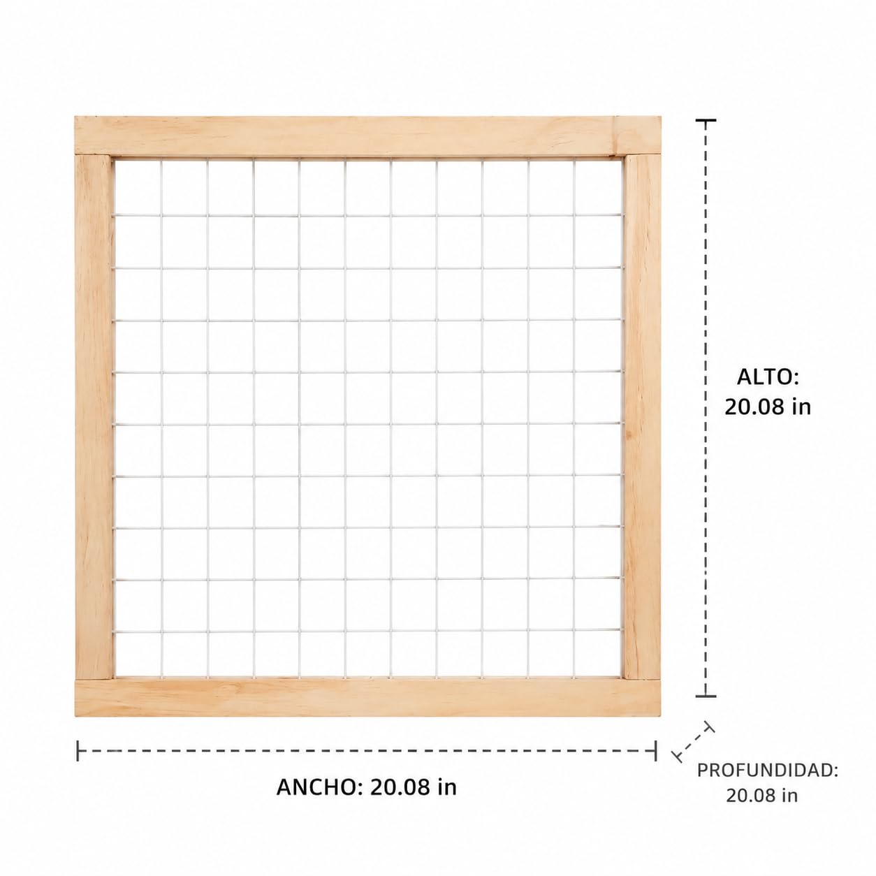Celosías para terraza Exterior, de Madera, Decorativas Resistentes, Enrejado Pared Plantas, 10 Ganchos, 10 Unidades, Moderno Sencillo, Cuadrado