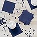 Creative Converting Touch of Color 200 Count 2-Ply Paper Beverage Napkins, Navy Blue , 5