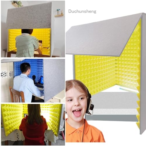 V3VOGUE Cabina Acústica de Sobremesa, Booth Portátil para Grabación Vocal, Aislante para Estudio en Casa, Equipo para Grabación de Micrófono, Material Ecológico, para Podcasts, Trabajo y Emisión miniatura 7