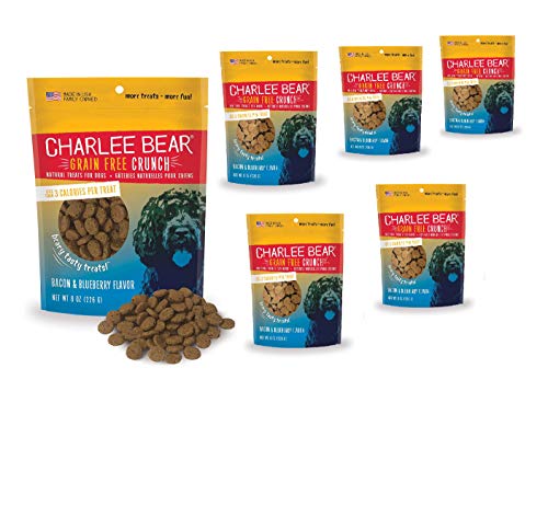 Charlee Bear Crunch Bacon & Blueberry Flavor Dog Treat And Snack (6 Pack) 8 Oz Each #TOP30