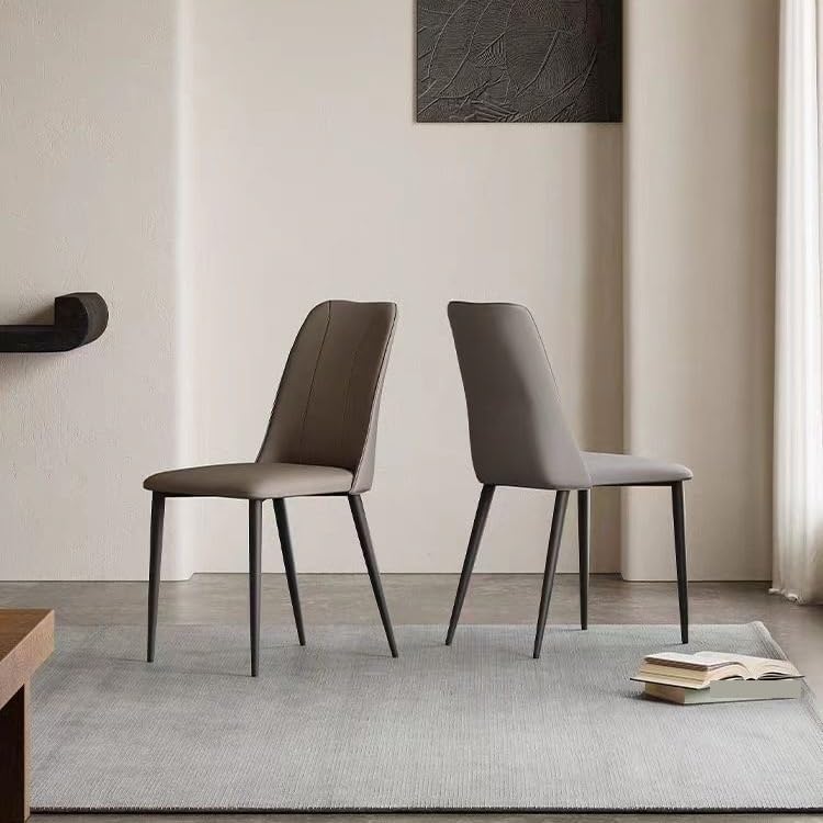 Miniatura 8 de ULTRAWAVE Silla italiana Silla de comedor para el hogar, moderna, simple, ligera, de lujo, estilo crema, taburete de hotel, silla minimalista de