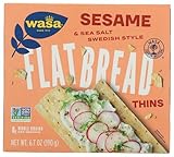 Wasa Flatbread Thins Crackers, Sesame and Sea Salt, 6.7 Ounce (Pack of 1)